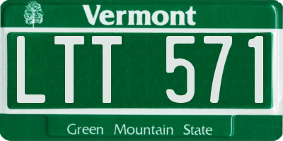 VT license plate LTT571