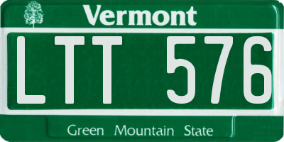 VT license plate LTT576