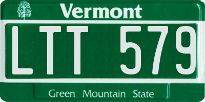 VT license plate LTT579