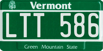 VT license plate LTT586