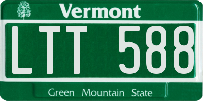 VT license plate LTT588
