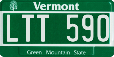 VT license plate LTT590