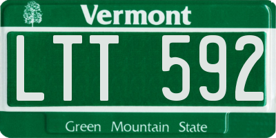 VT license plate LTT592