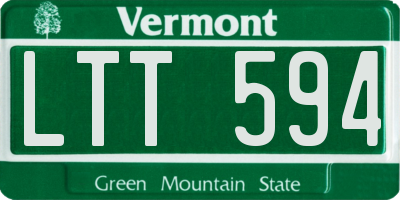 VT license plate LTT594