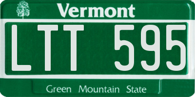 VT license plate LTT595