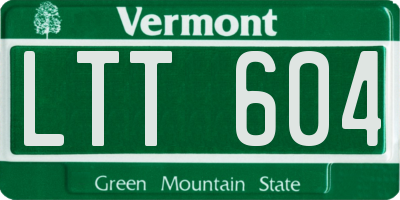 VT license plate LTT604