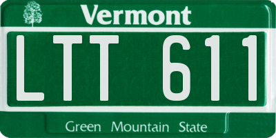 VT license plate LTT611