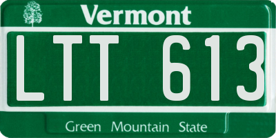 VT license plate LTT613