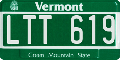 VT license plate LTT619