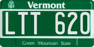 VT license plate LTT620