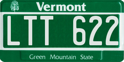 VT license plate LTT622