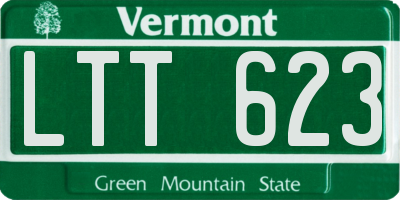 VT license plate LTT623