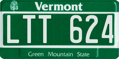 VT license plate LTT624