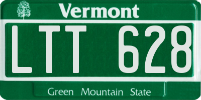 VT license plate LTT628