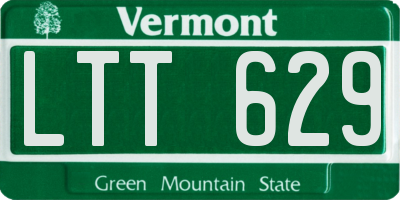 VT license plate LTT629