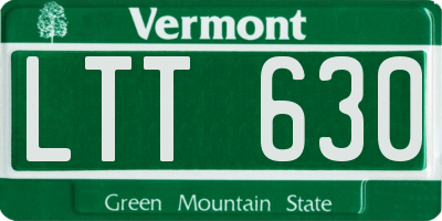 VT license plate LTT630