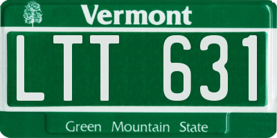 VT license plate LTT631