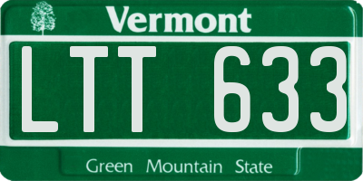 VT license plate LTT633