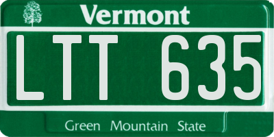 VT license plate LTT635