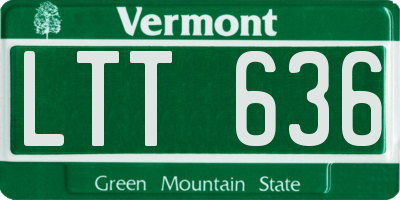 VT license plate LTT636