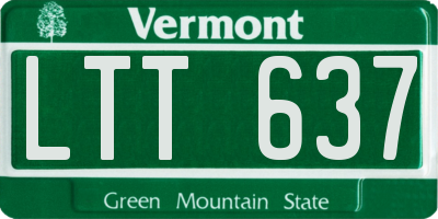 VT license plate LTT637