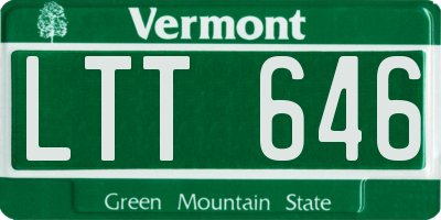 VT license plate LTT646