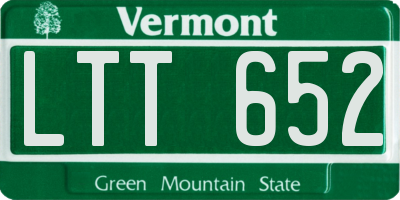 VT license plate LTT652