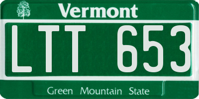 VT license plate LTT653