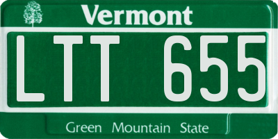 VT license plate LTT655