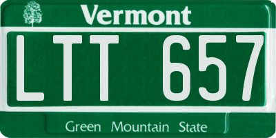 VT license plate LTT657