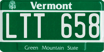 VT license plate LTT658