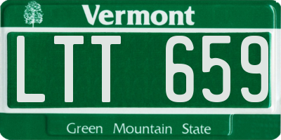 VT license plate LTT659