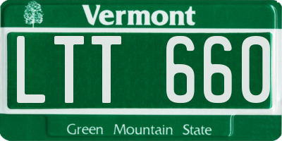 VT license plate LTT660