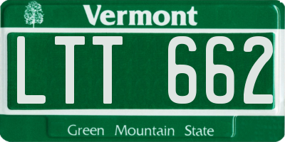 VT license plate LTT662