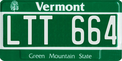 VT license plate LTT664