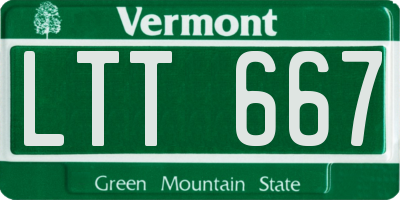 VT license plate LTT667