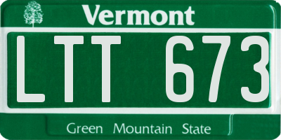 VT license plate LTT673