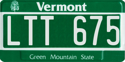 VT license plate LTT675