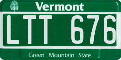 VT license plate LTT676