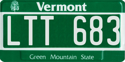 VT license plate LTT683