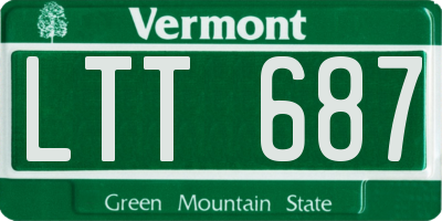 VT license plate LTT687