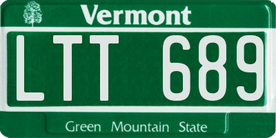 VT license plate LTT689
