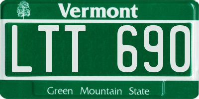 VT license plate LTT690
