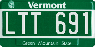 VT license plate LTT691