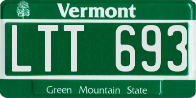 VT license plate LTT693