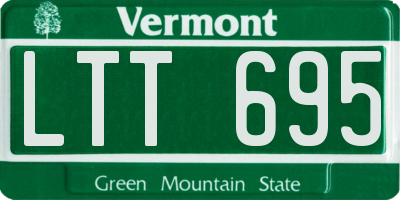 VT license plate LTT695