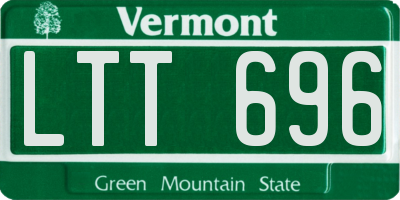 VT license plate LTT696
