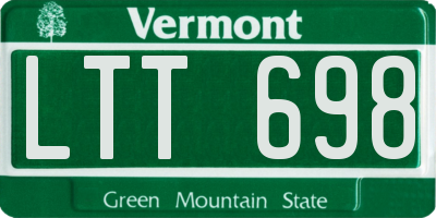 VT license plate LTT698