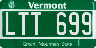 VT license plate LTT699