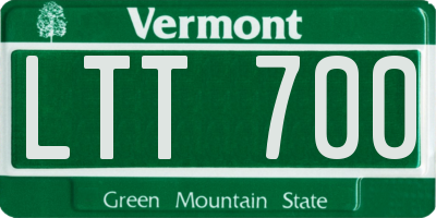 VT license plate LTT700